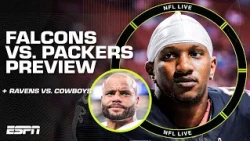 What to expect from Michael Penix Jr. against the Packers 🍿 + Ravens vs. Cowboys preview | NFL Live