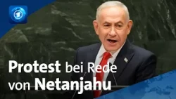 Viele verlassen den Saal: Proteste bei Netanjahus UN-Rede