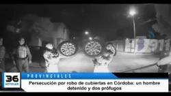 Persecución por robo de cubiertas en Córdoba: un hombre detenido y dos prófugos