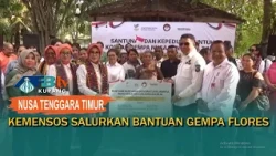 Ministry of Social Affairs Distributes Flores Earthquake Relief