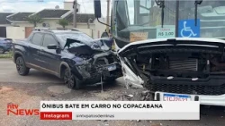 Bus with about 30 passengers crashes into car in the Copacabana neighborhood, in Patos de Minas