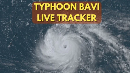 Live Typhoon Bavi Tracking Near Guam and Saipan